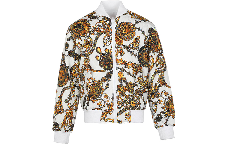 Versace Reversible Baroque Print Jacket White 71GAS407-CQS00-G03