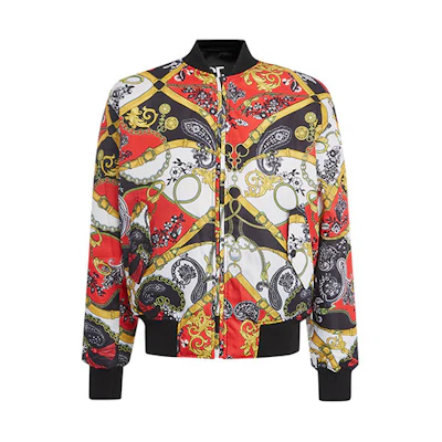 Versace Reversible Floral Print Long-Sleeve Zip Jacket Multicolor EC1GZA9-A7E25-134