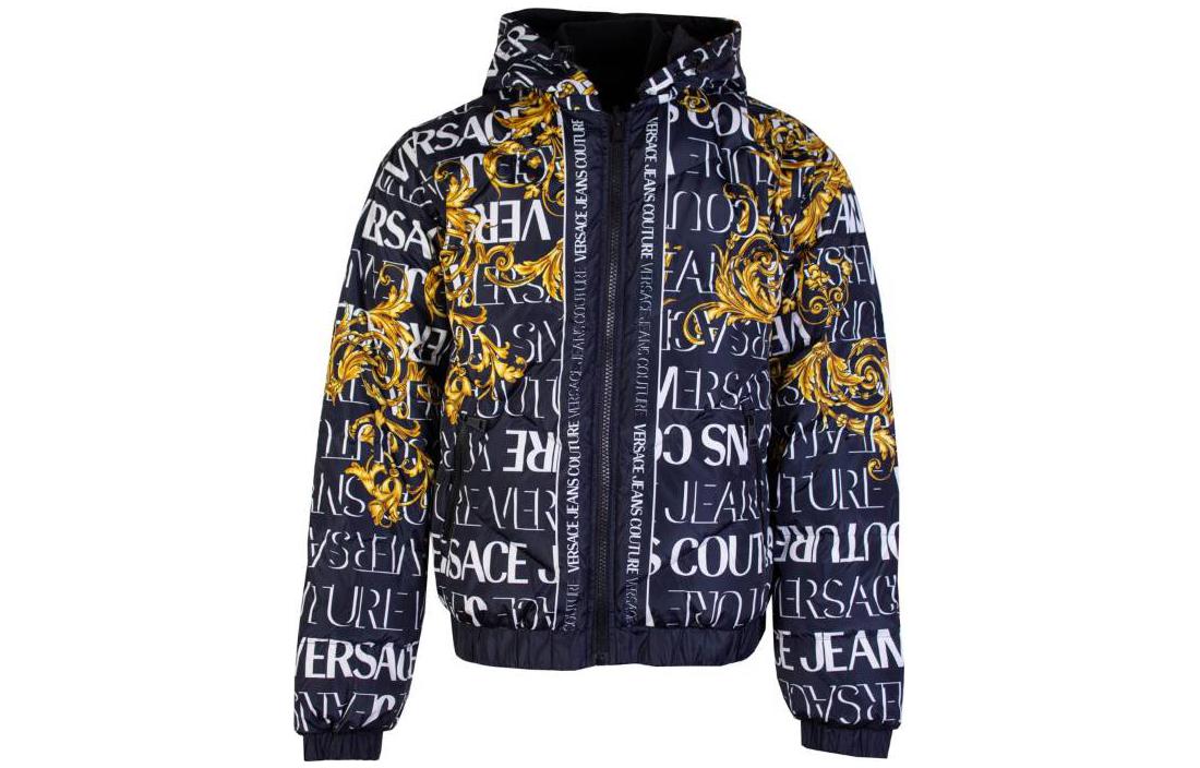 Versace Reversible Full-Zip Jacket with All-Over Logo Print 23AP104-10952-5598