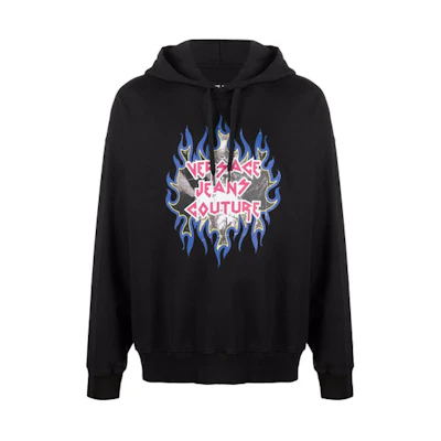 Versace Rock Logo Printed Sweatshirt Black B7GWA73-5HSP86-899