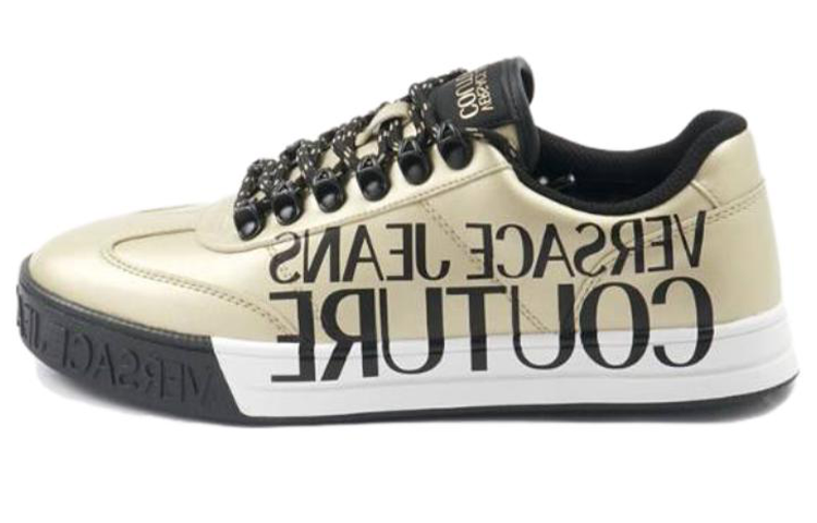 Versace Rubber Round Toe Lace-up Low Top Sneakers 'Brown' 73YA3SKF-ZS489_948