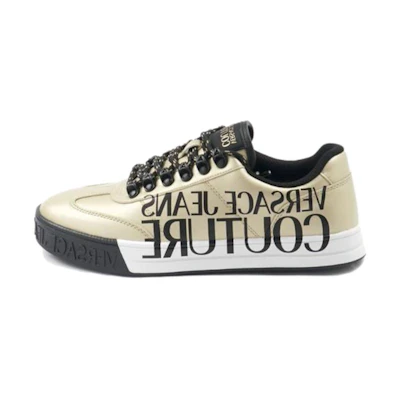 Versace Rubber Round Toe Lace-up Low Top Sneakers 'Brown'
