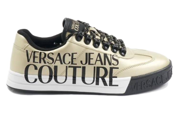 Order Versace Kasut Sneakers Bertali Getah Bercap Halus 'Coklat' 73YA3SKF-ZS489_948