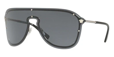 Versace Shield Sunglasses Grey/Silver (VE2180 1000/87) Versace Shield Sunglasses Grey/Silver (VE2180 1000/87)