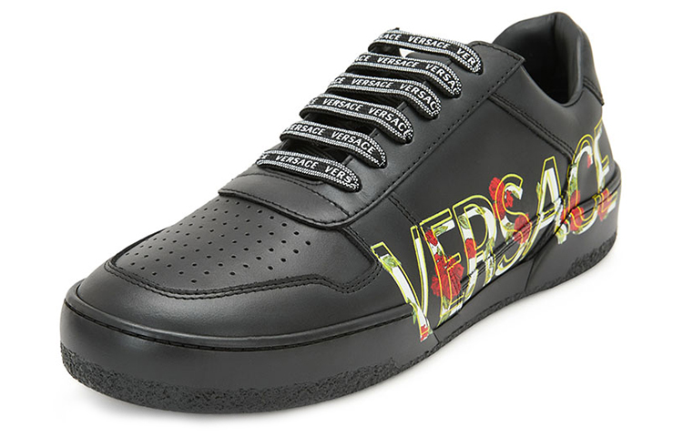 Order 베르사체 블랙 플로럴 테니스 스니커즈 (50 characters) DSU7843-DV26G-D41M