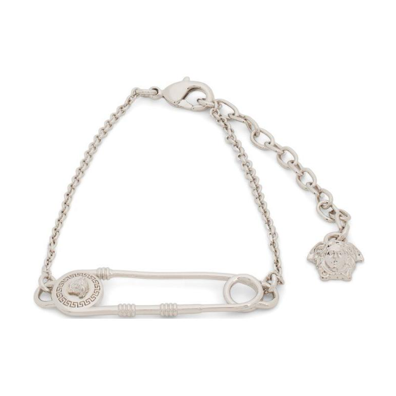 Lookbook VERSACE Silver  Bracelet with Solid Design and Metal Finish. 10163851A00620