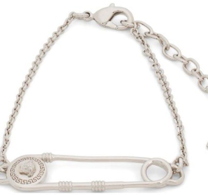 VERSACE Silver Bracelet with Solid Design and Metal Finish. 10163851A00620 Shop VERSACE Silver Bracelet with Solid Design and Metal Finish. 10163851A00620