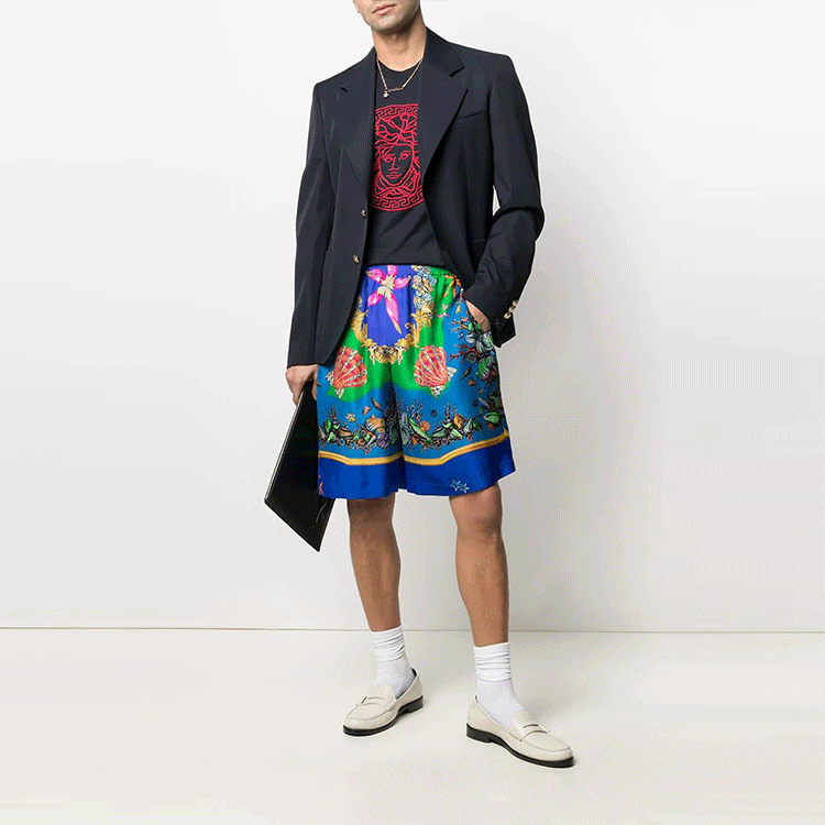 Lookbook 버버리 싱글 브레스티드 블레이저 노치 라펠 다크 블루 A88820-1F00737-1U040