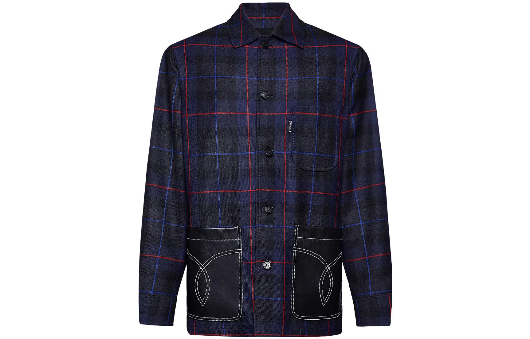 Versace Single-Breasted Long-Sleeve Jacket - Blue A85062-A232119-A6223