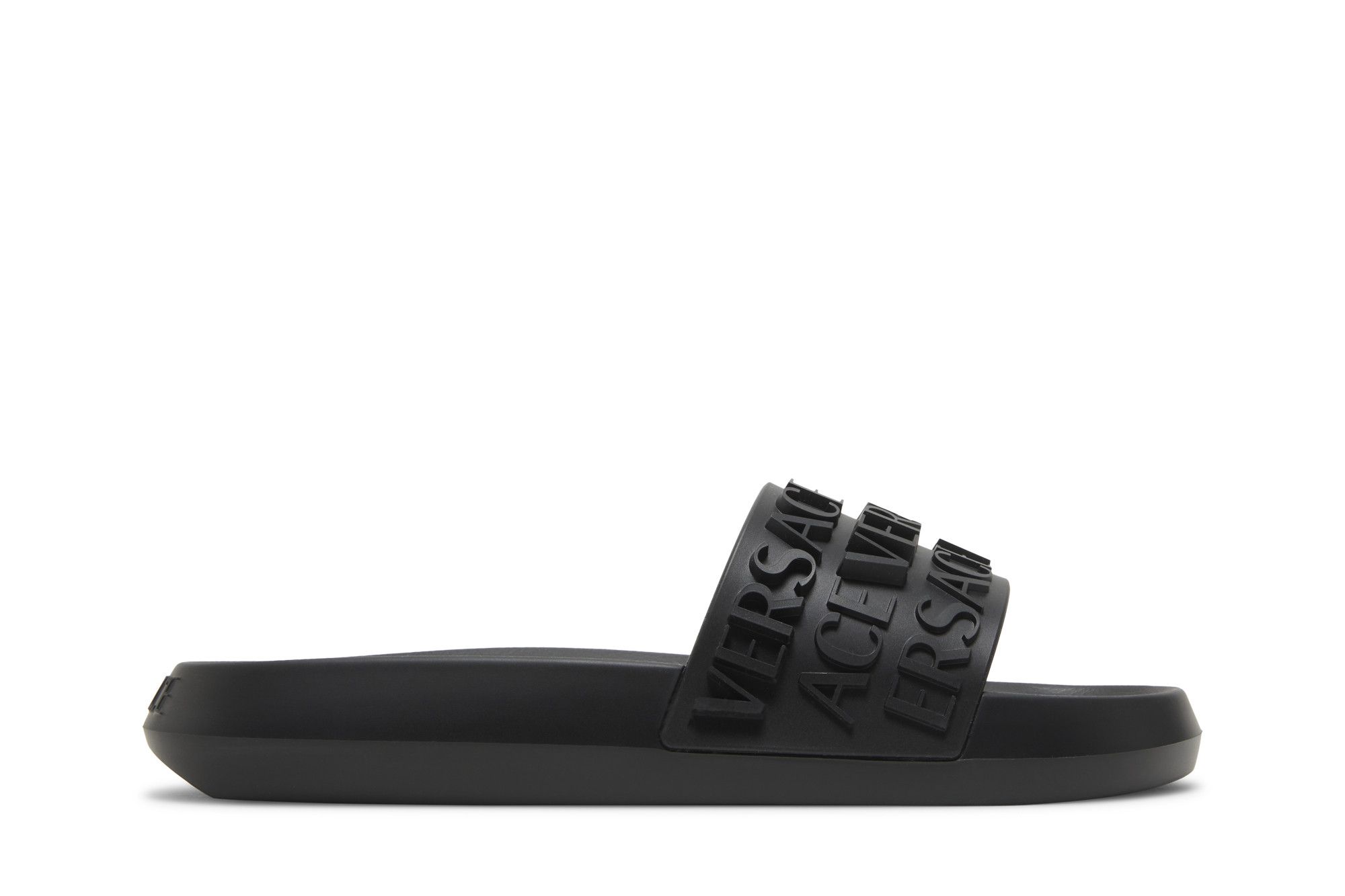 Versace Slide 'Allover Logo - Black' 1008730-1A05628-1B000
