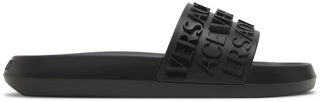 Versace Slide 'Allover Logo - Black' 1008730-1A05628-1B000 Versace Slide 'Allover Logo - Black' 1008730-1A05628-1B000