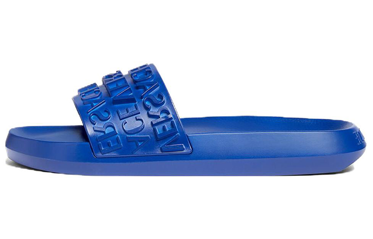 Versace Slide 'Allover Logo - Blue'