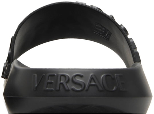 范思哲 黑色滿版Logo拖鞋 1008730-1A05628-1B000 Sizing 范思哲 黑色滿版Logo拖鞋 1008730-1A05628-1B000