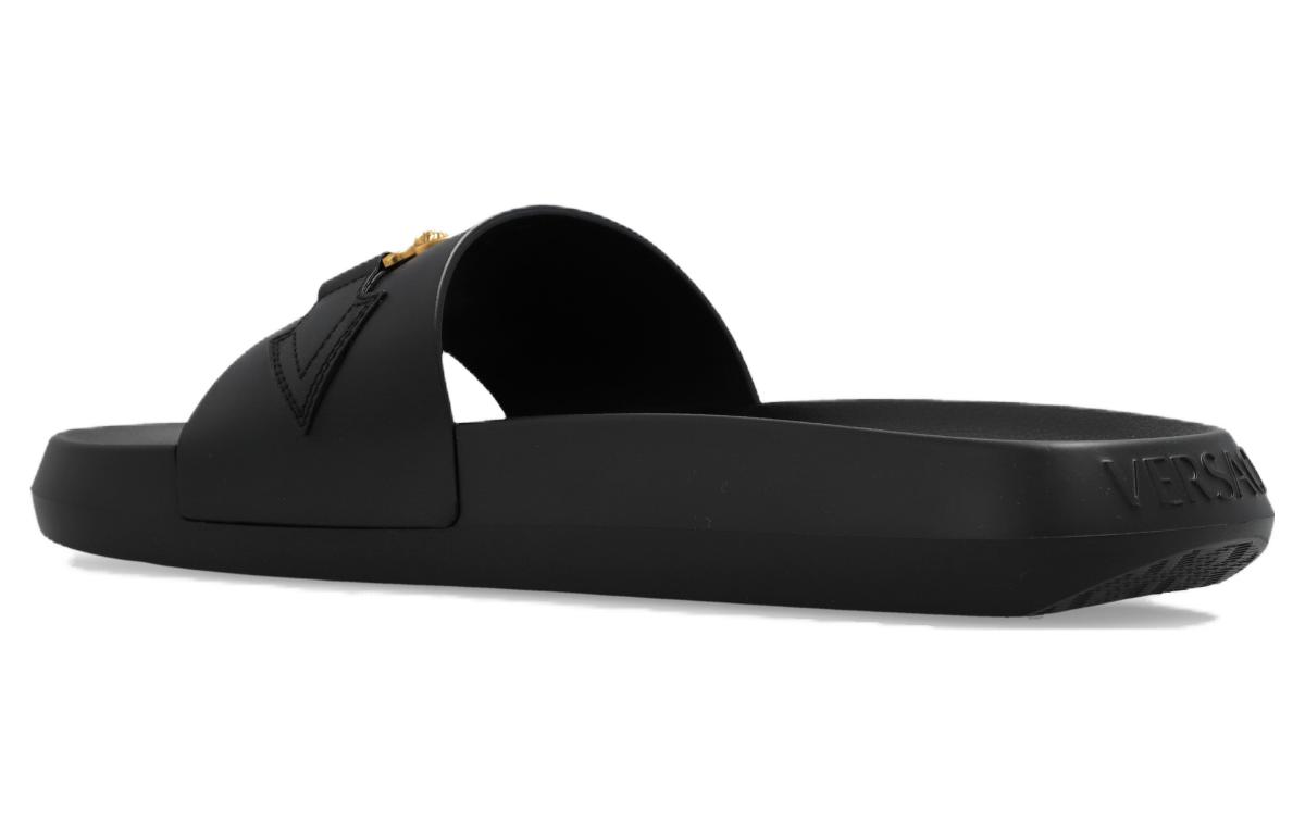 Shop Versace Slide 'Black Gold' 1010628-DV46G_1B00V