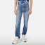 Lookbook VERSACE Slim Fit Distressed Straight Jeans Blue. 1000578-1A00544-2D110