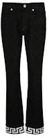 VERSACE Slim Fit Greek Key Hem Jeans Black A86056-1F00655-1D040 VERSACE Slim Fit Greek Key Hem Jeans Black A86056-1F00655-1D040