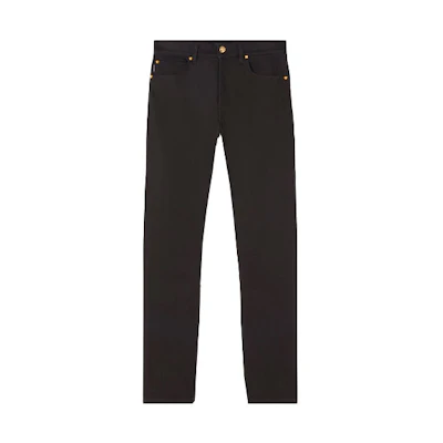 VERSACE Slim Fit Solid Black Denim Jeans A81832-1A00908-1D040
