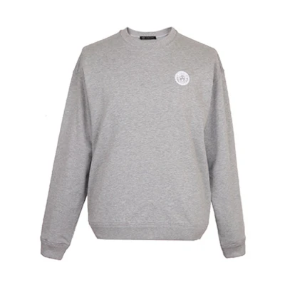 Versace Small Logo Crewneck Pullover Sweatshirt Gray A83550-A227994-A809