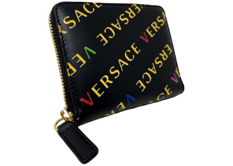 Buy Versace Small Logo Zip Around Wallet Black - Novelship