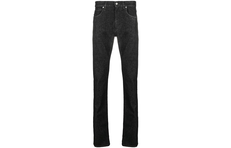 VERSACE Solid Black Casual Cotton Jeans. 1F00731-A88702-1D040