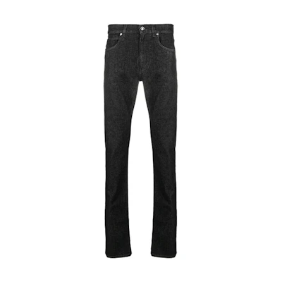 VERSACE Solid Black Casual Cotton Jeans. 1F00731-A88702-1D040