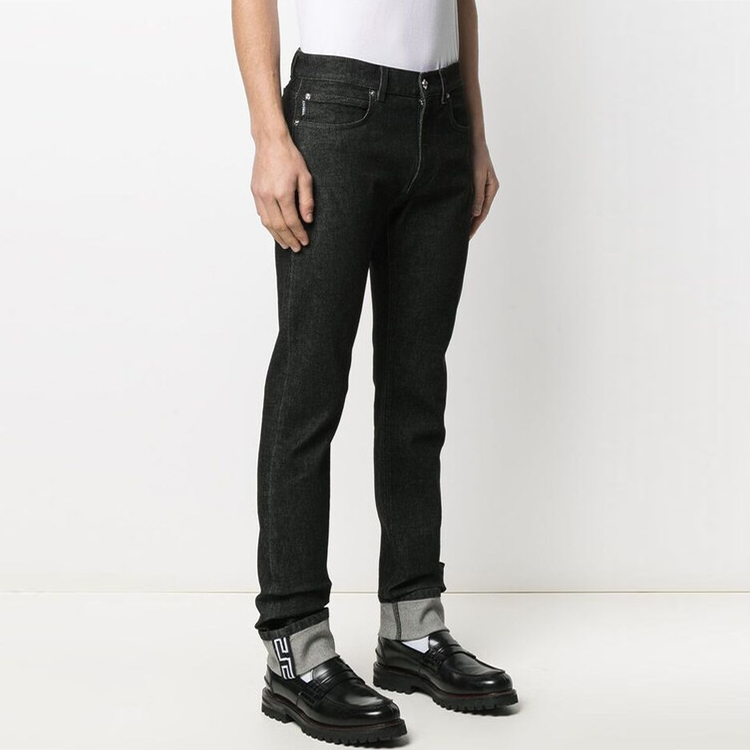 Shop VERSACE 純黑色休閒棉質牛仔褲 1F00731-A88702-1D040