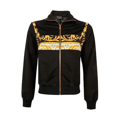VERSACE Solid Black Casual Jacket A85348-A232536-A7900