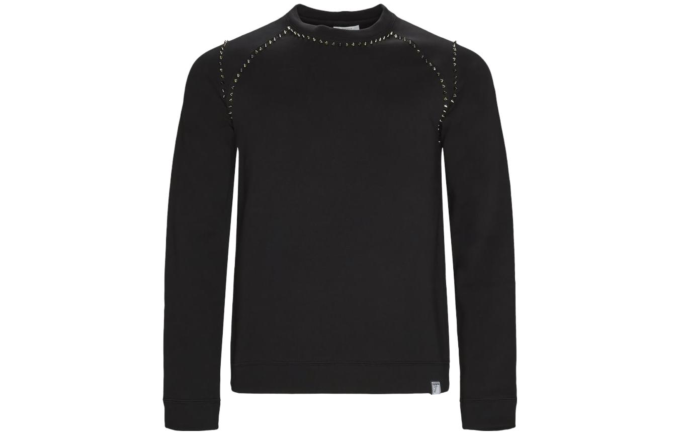 Versace Solid Black Pullover Sweatshirt V800687H-VJ00526-V1008