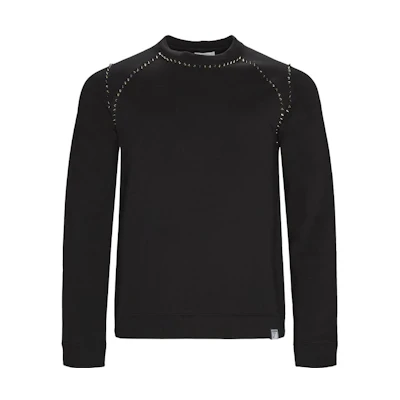 Versace Solid Black Pullover Sweatshirt V800687H-VJ00526-V1008