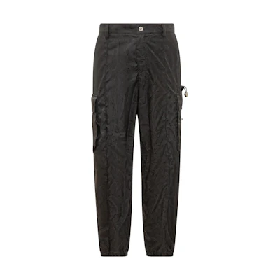 VERSACE Solid Color Black Zipper Casual Pants 1010729-1A07676-1B000