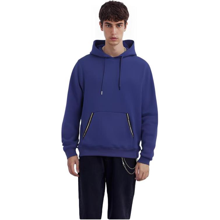 VERSACE Solid Color Logo Print Drawstring Hoodie Blue A81512S-A234889-A124 圖 4