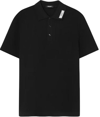 Versace Solid Color Polo Collar Short Sleeve Polo Shirt Men’s Black 1013906-1A11276-1B000 Order Versace Solid Color Polo Collar Short Sleeve Polo Shirt Men’s Black 1013906-1A11276-1B000