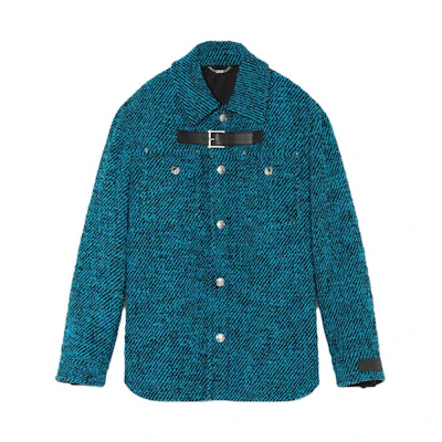 Versace Solid Color Single-Breasted Jacket Men’s Teal 1012157-1A08911-2GG00