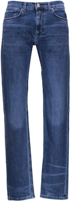Versace Pantalones Vaqueros Azul Ajustados de Corte Slim y Talle Medio 1013886-1A09779-1D520 Buy Versace Pantalones Vaqueros Azul Ajustados de Corte Slim y Talle Medio 1013886-1A09779-1D520