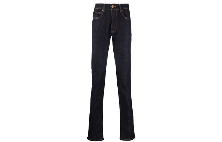 VERSACE Solid Cuffed Jeans Blue. A86056-1A02837-2D340