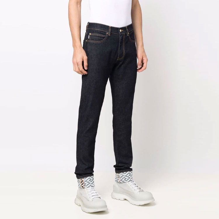 Purchase 베르사체 솔리드 커프드 진 블루. A86056-1A02837-2D340