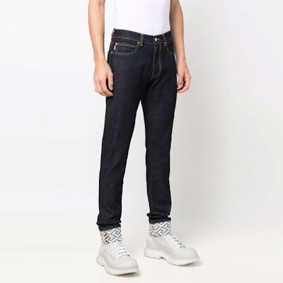 베르사체 솔리드 커프드 진 블루. A86056-1A02837-2D340 Purchase 베르사체 솔리드 커프드 진 블루. A86056-1A02837-2D340