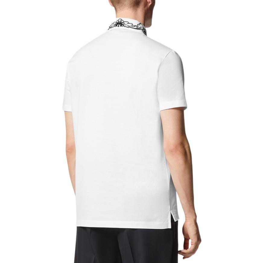 VERSACE Solid Embroidered Polo Shirt Short Sleeve  3078267 1006464-1A04464-1W000 圖 4