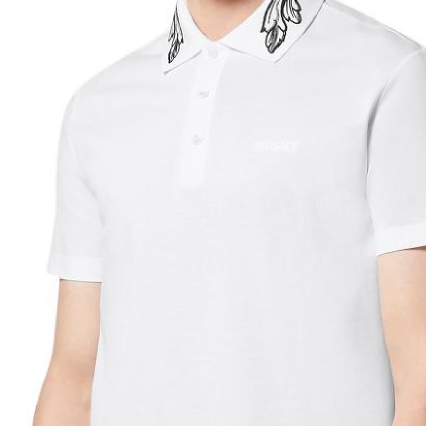 VERSACE Solid Embroidered Polo Shirt Short Sleeve  3078267 1006464-1A04464-1W000 圖 7