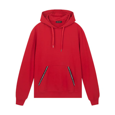 Versace Solid Logo Letter Print Red Hoodie for Men A81512S-A234889-A042