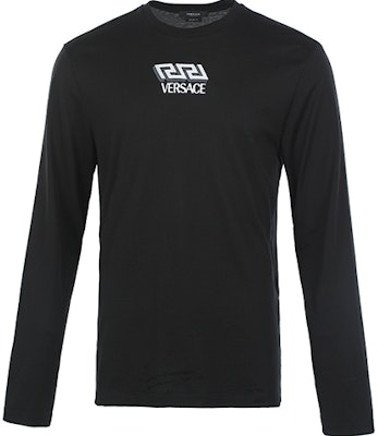ヴェルサーチ ソリッド 長袖 Tシャツ ブラック 1002740-1A01814-1B000 Order ヴェルサーチ ソリッド 長袖 Tシャツ ブラック 1002740-1A01814-1B000