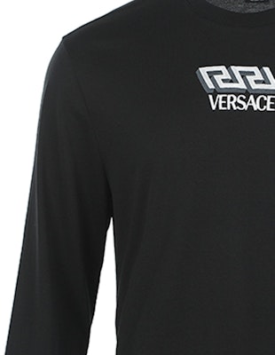 ヴェルサーチ ソリッド 長袖 Tシャツ ブラック 1002740-1A01814-1B000 Details for ヴェルサーチ ソリッド 長袖 Tシャツ ブラック 1002740-1A01814-1B000