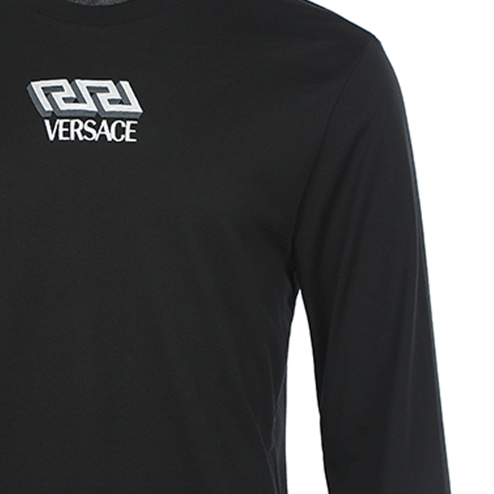 Sizing ヴェルサーチ ソリッド 長袖 Tシャツ ブラック 1002740-1A01814-1B000