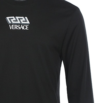 ヴェルサーチ ソリッド 長袖 Tシャツ ブラック 1002740-1A01814-1B000 Sizing ヴェルサーチ ソリッド 長袖 Tシャツ ブラック 1002740-1A01814-1B000