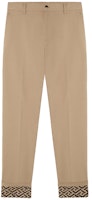 VERSACE Solid Loose-Fit Casual Wide-Leg Pants Khaki 1004049-1A02947-1K050 VERSACE Solid Loose-Fit Casual Wide-Leg Pants Khaki 1004049-1A02947-1K050