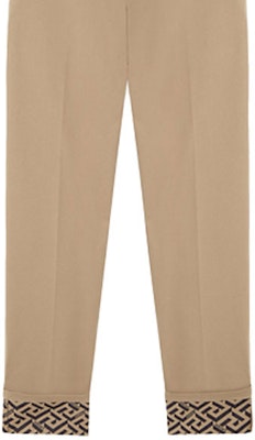 VERSACE Solid Loose-Fit Casual Wide-Leg Pants Khaki 1004049-1A02947-1K050 Sizing VERSACE Solid Loose-Fit Casual Wide-Leg Pants Khaki 1004049-1A02947-1K050