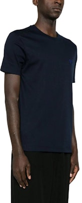 范思哲 男款純色深藍色圓領短袖T恤 1008481-1A08489-1UI20 Purchase 范思哲 男款純色深藍色圓領短袖T恤 1008481-1A08489-1UI20