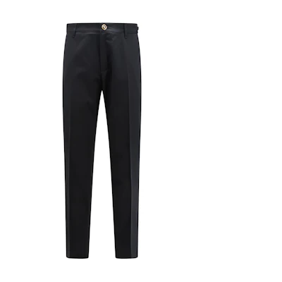 Versace Solid Straight-Leg Button Casual Pants Men’s Black 1010583-1A01718-1B000