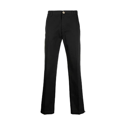 VERSACE Spring Summer 23 Black Straight-Leg Casual Pants. 1008615-1A01718-1B000