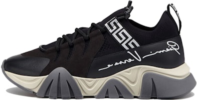 VERSACE范思哲 Squalo 編織 美杜莎細節 手寫簽名 時尚運動 厚底鞋 男款 黑色 Buy VERSACE范思哲 Squalo 編織 美杜莎細節 手寫簽名 時尚運動 厚底鞋 男款 黑色